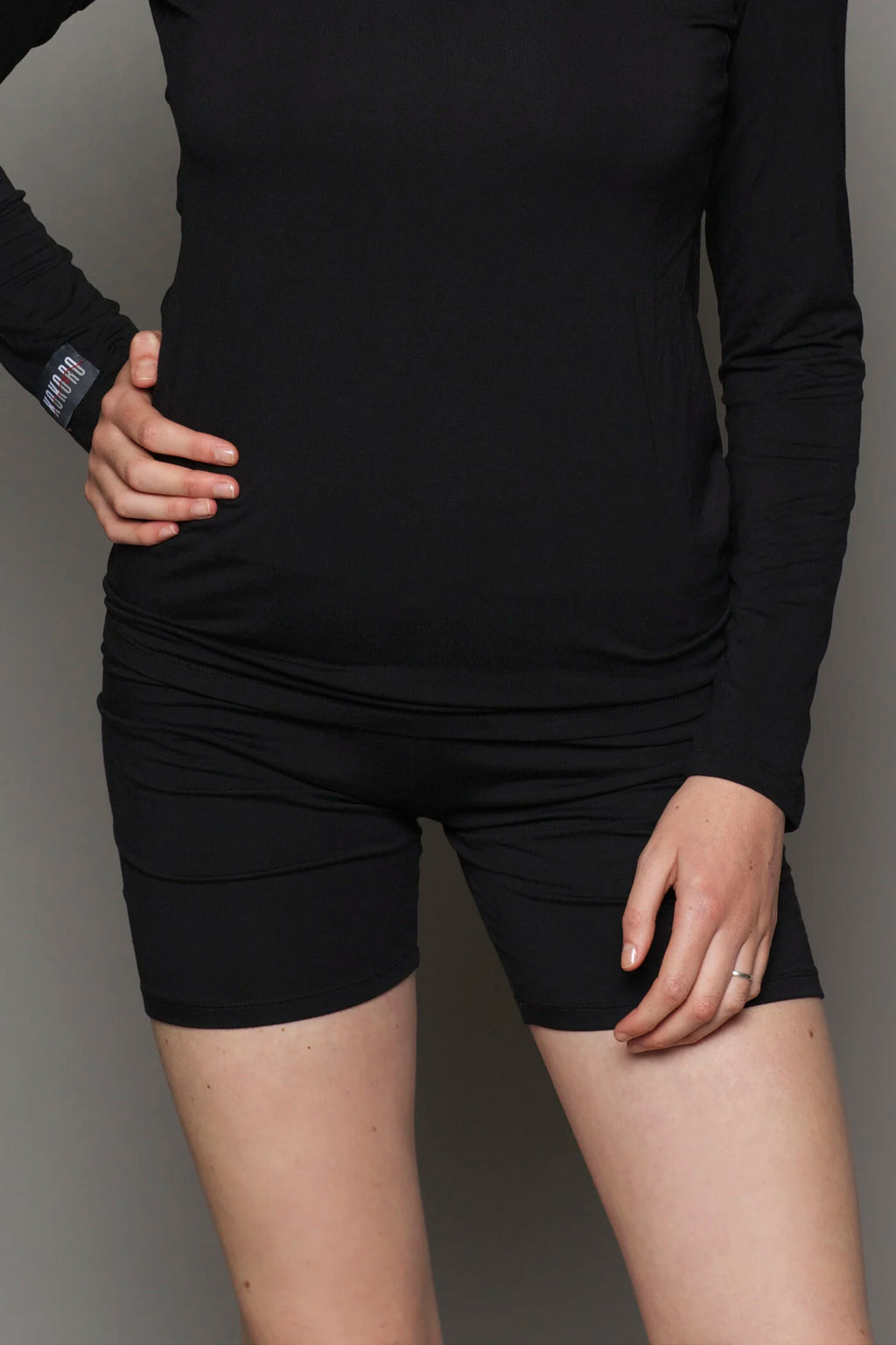 Short de yoga en bambou | Noir