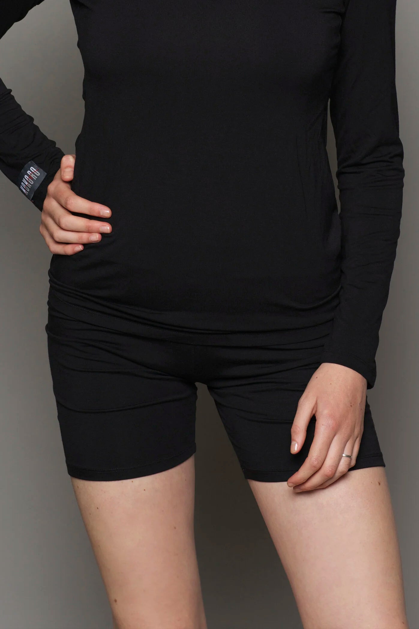 Short de yoga en bambou | Noir