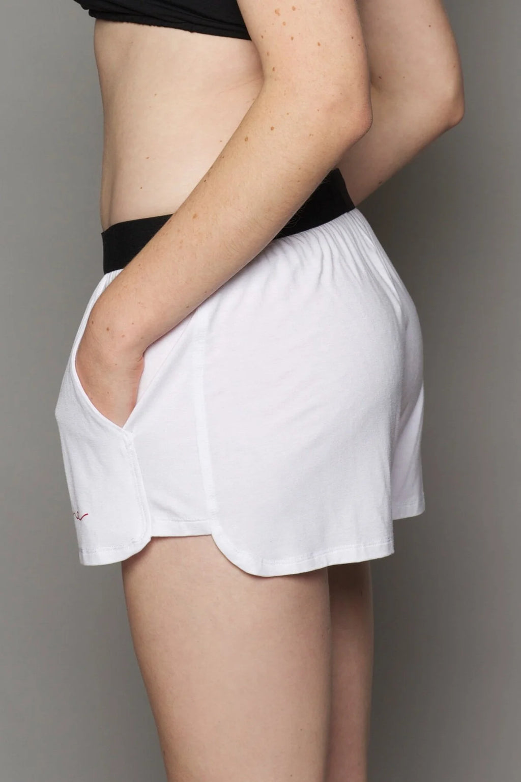Short de sport en bambou | Blanc