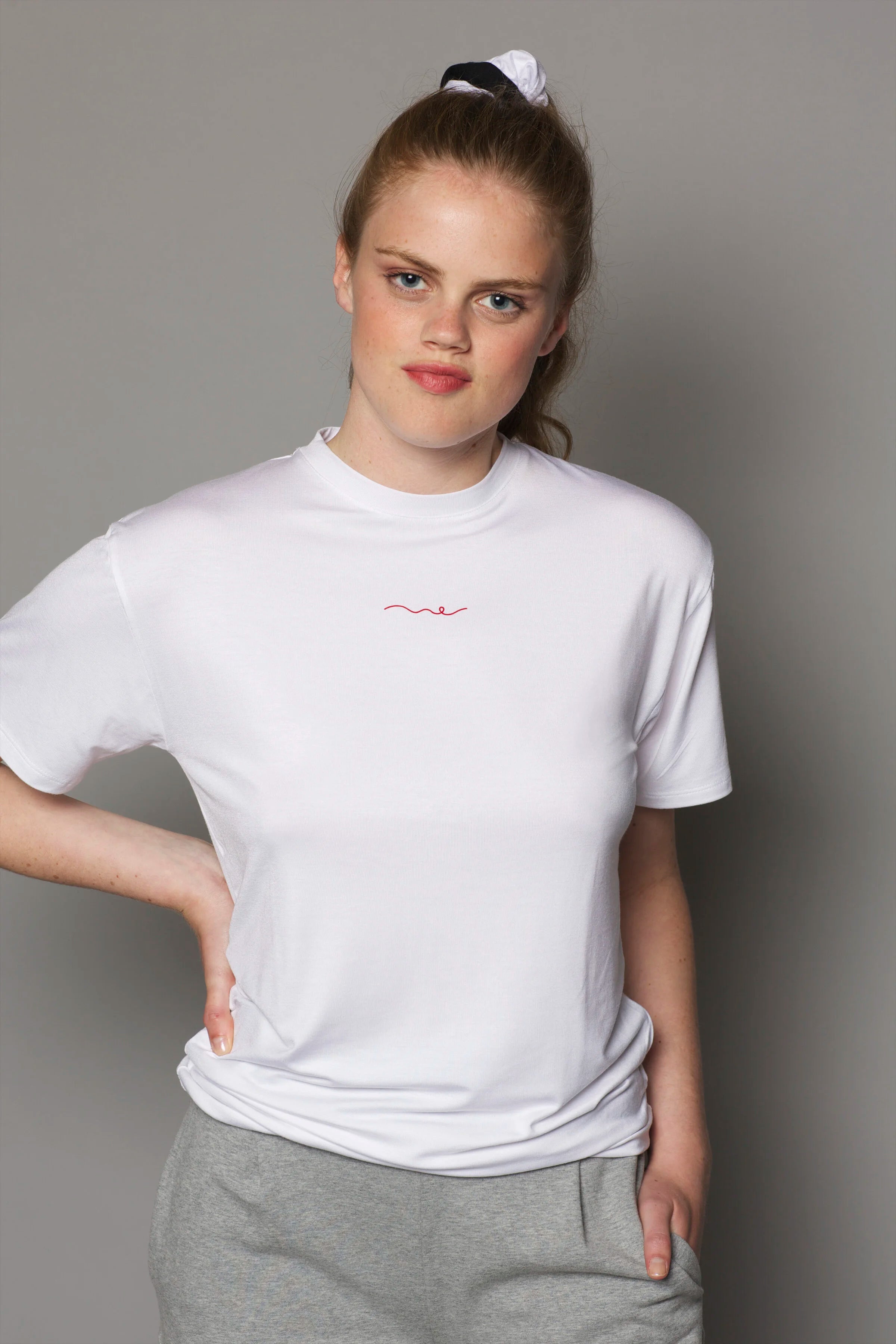 T-shirt unisexe col rond en bambou | Blanc