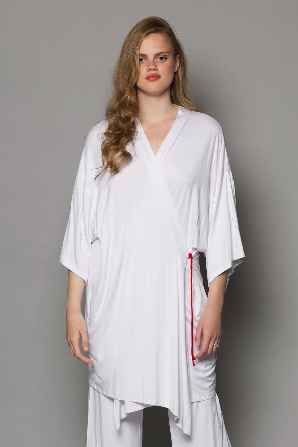 Kimono noué en bambou | Blanc