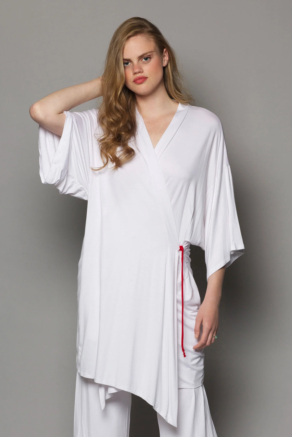 Kimono noué en bambou | Blanc
