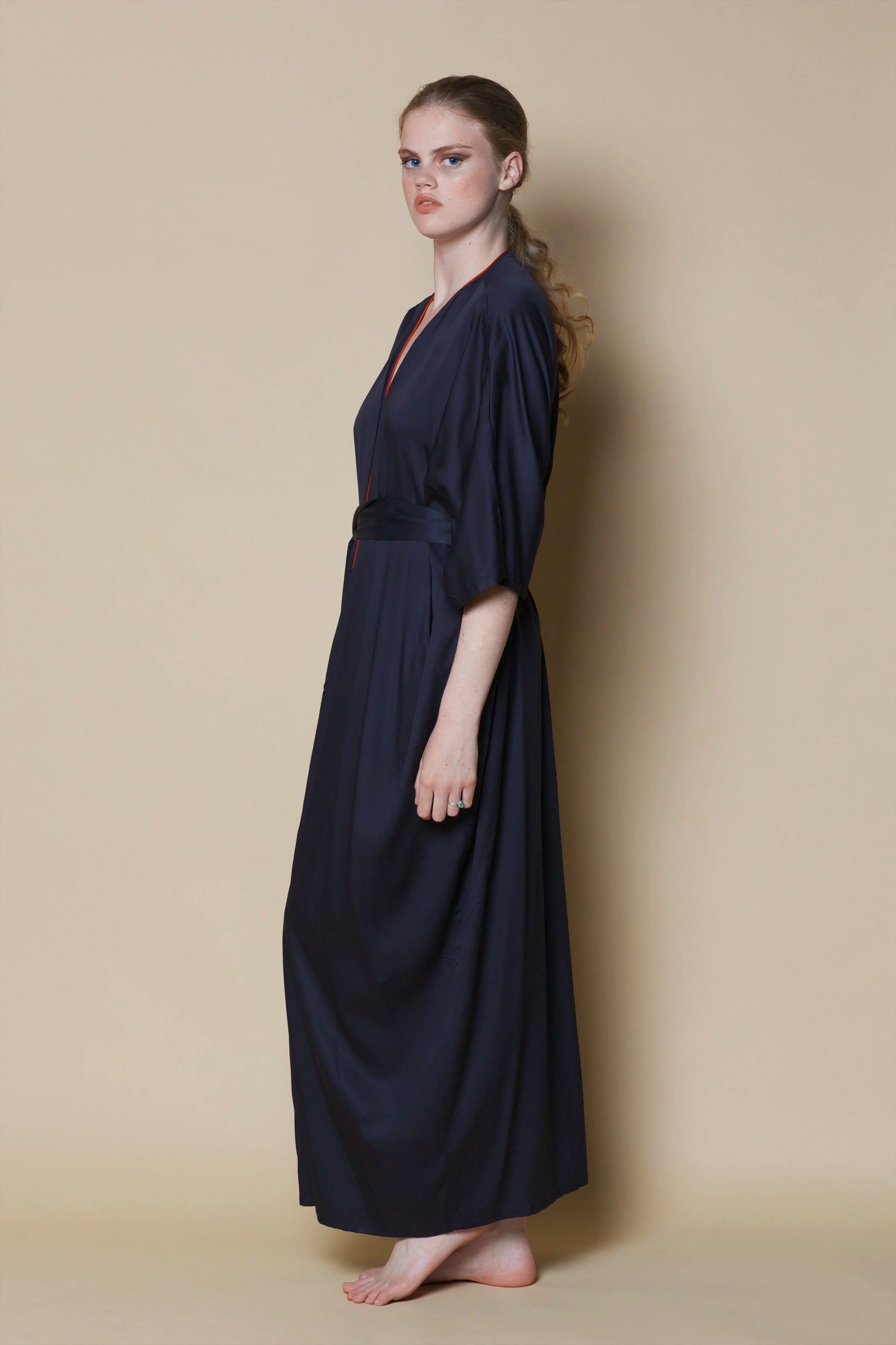 Vegan Silk Bamboo Zen Robe | Black