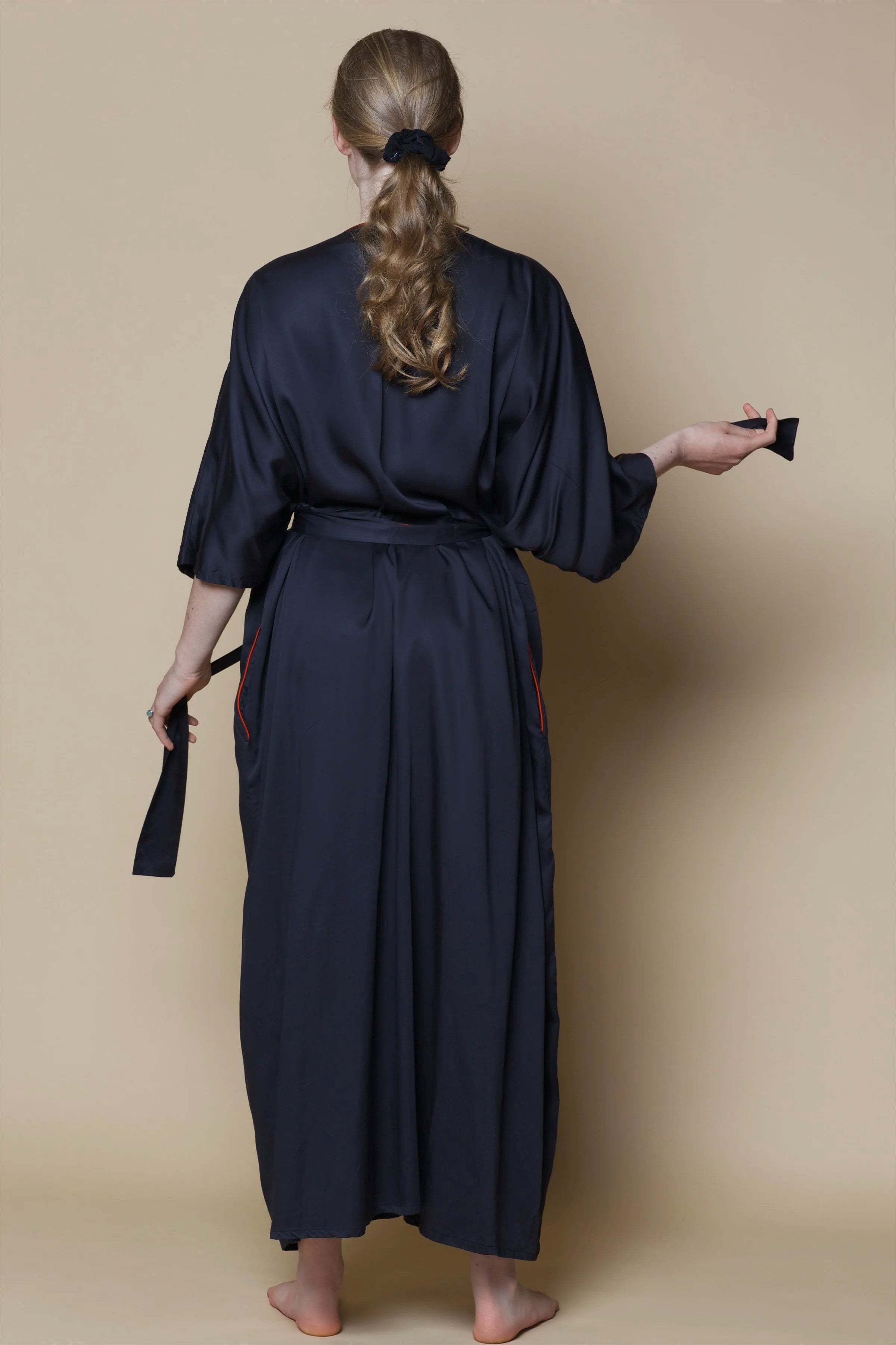 Vegan Silk Bamboo Zen Robe | Black