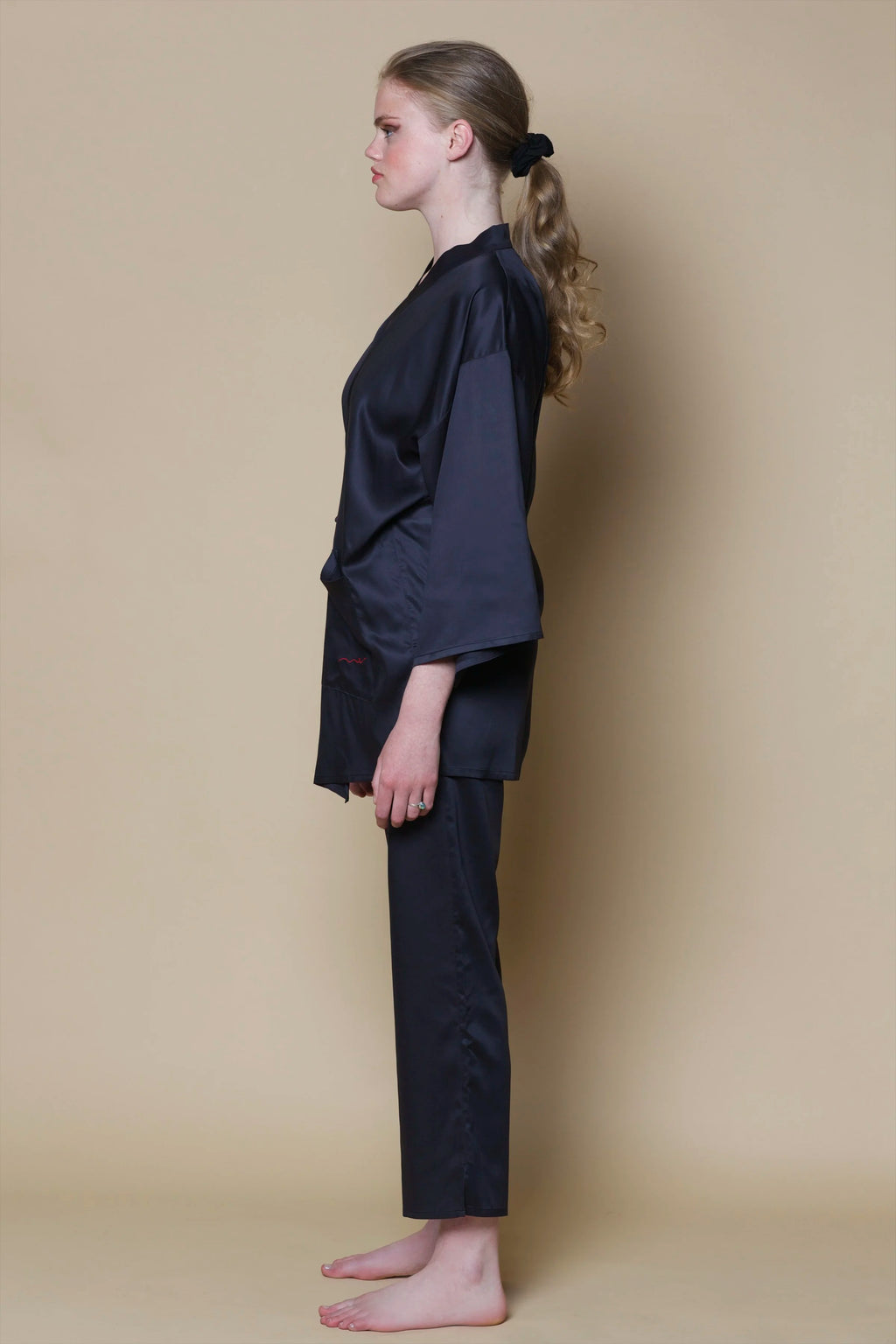 Vegan Silk Bamboo Pyjamas | Black