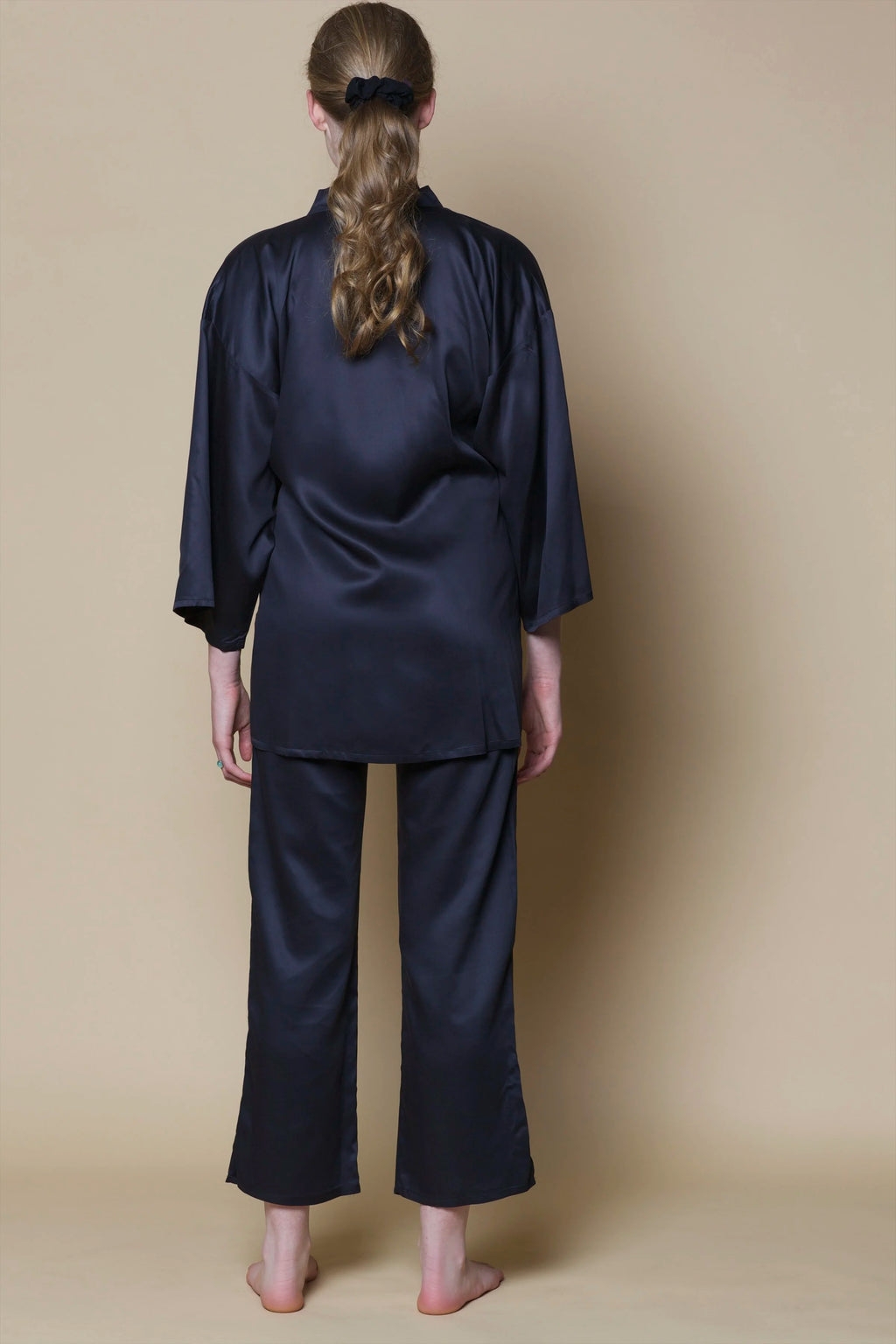 Vegan Silk Bamboo Pyjamas | Black