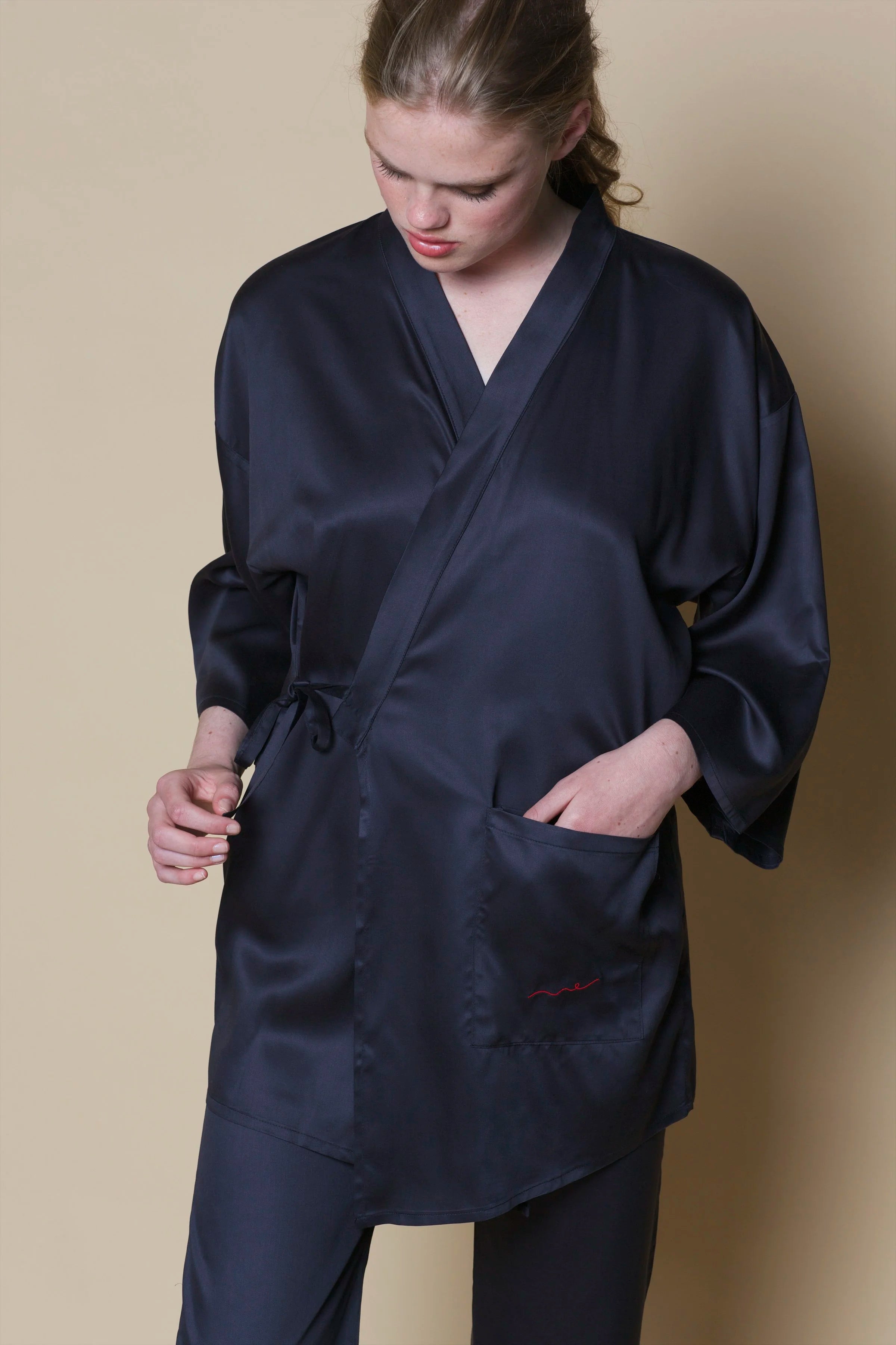 Vegan Silk Bamboo Pyjamas | Black
