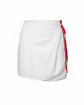 Vegan Silk Bamboo Pareo Skirt | White