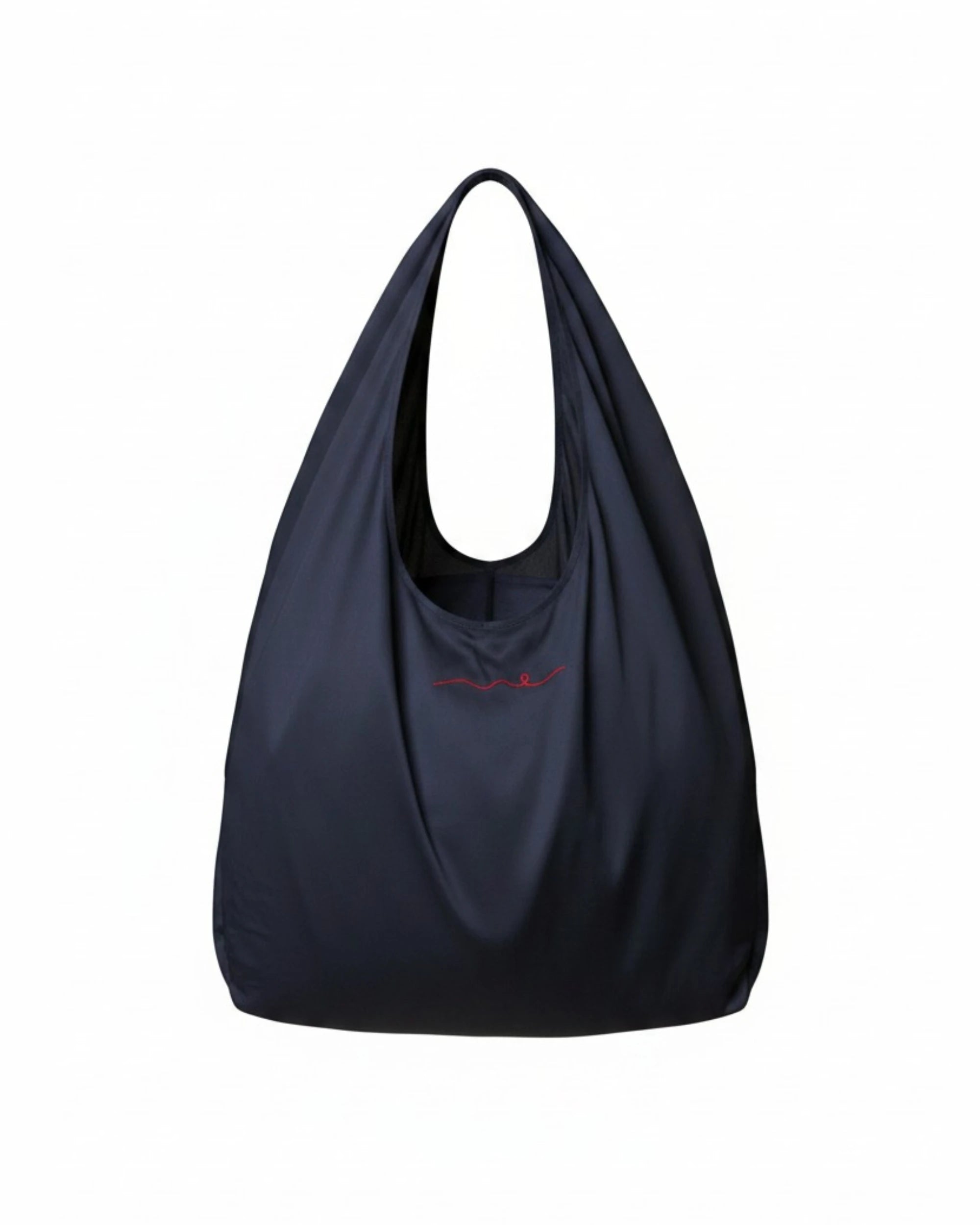 Vegan Silk Shopper Bag | Black
