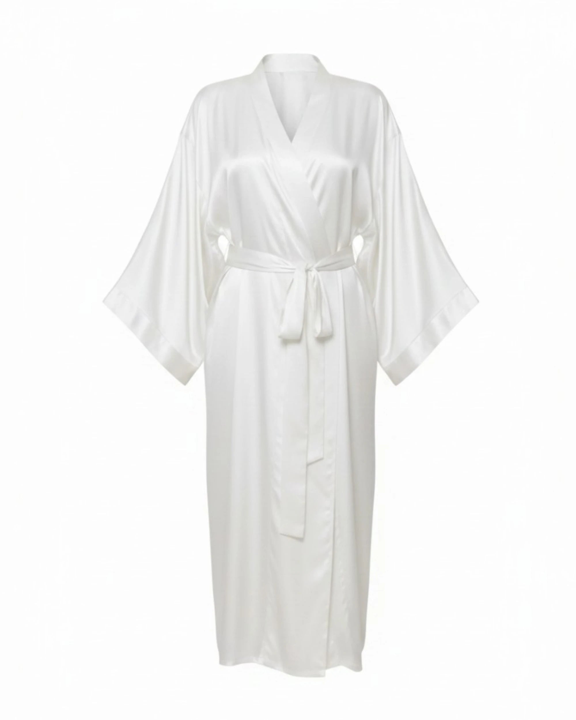 Kimono Vegan en Soie de Bambou Zen | Blanc