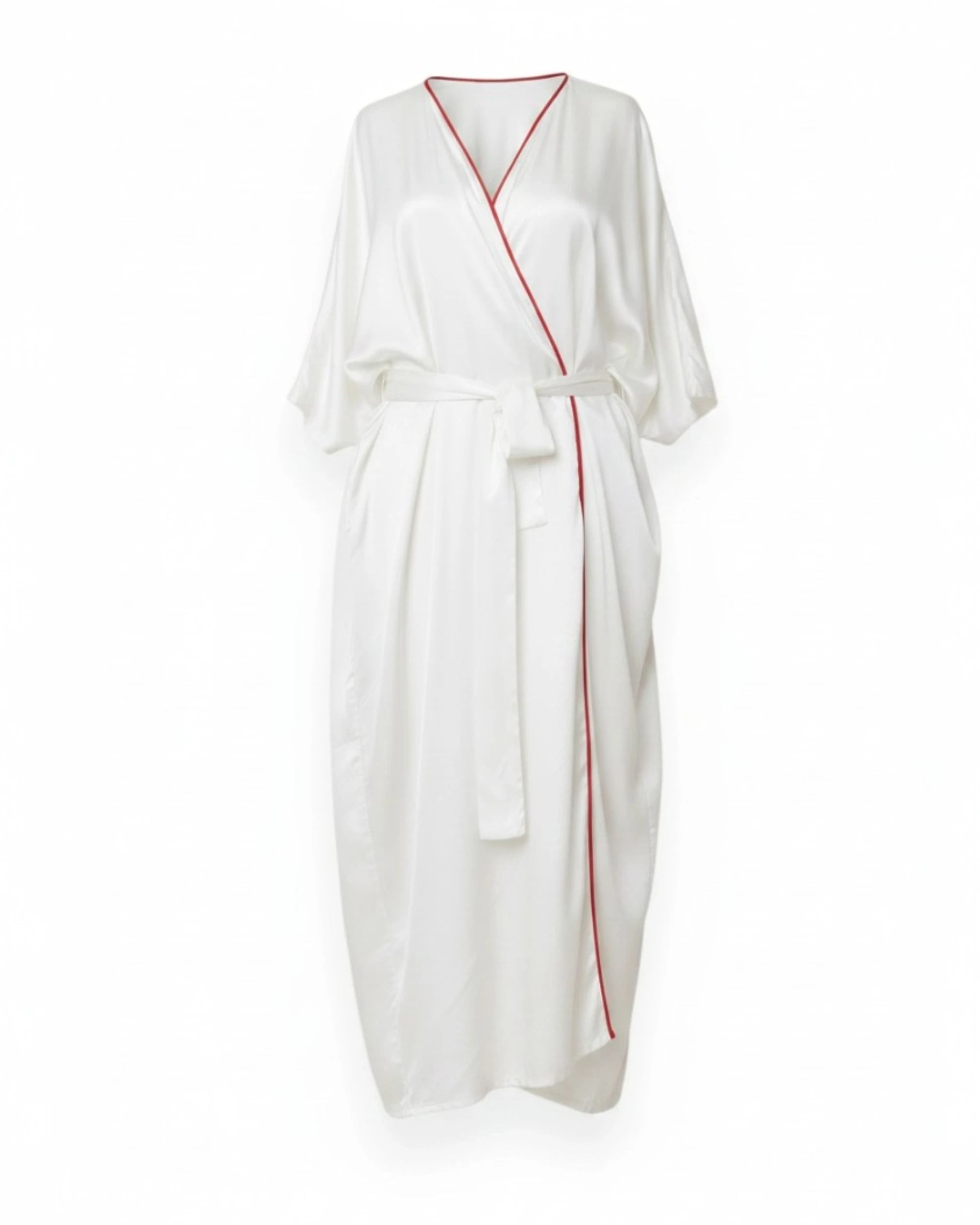 Vegan Silk Bamboo Zen Robe | White