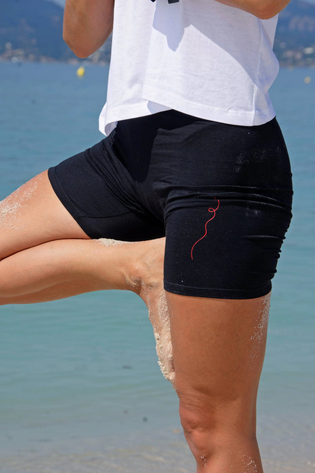 Short de yoga en bambou | Noir