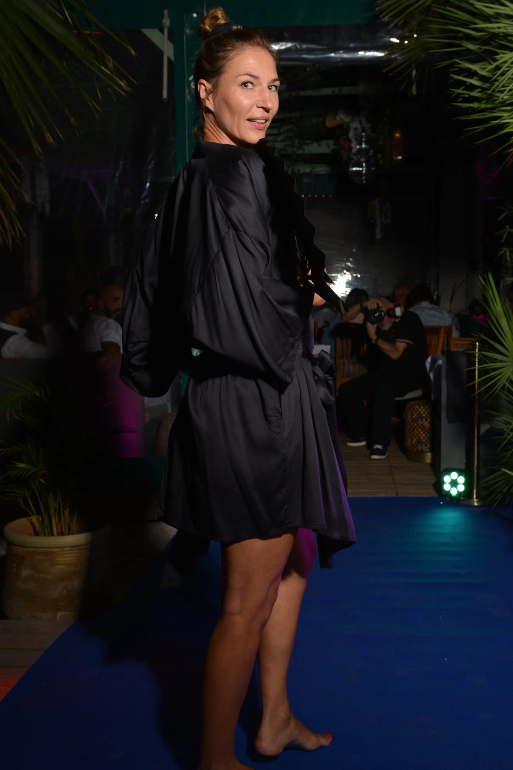 Vegan Silk Bamboo Kimono | Black
