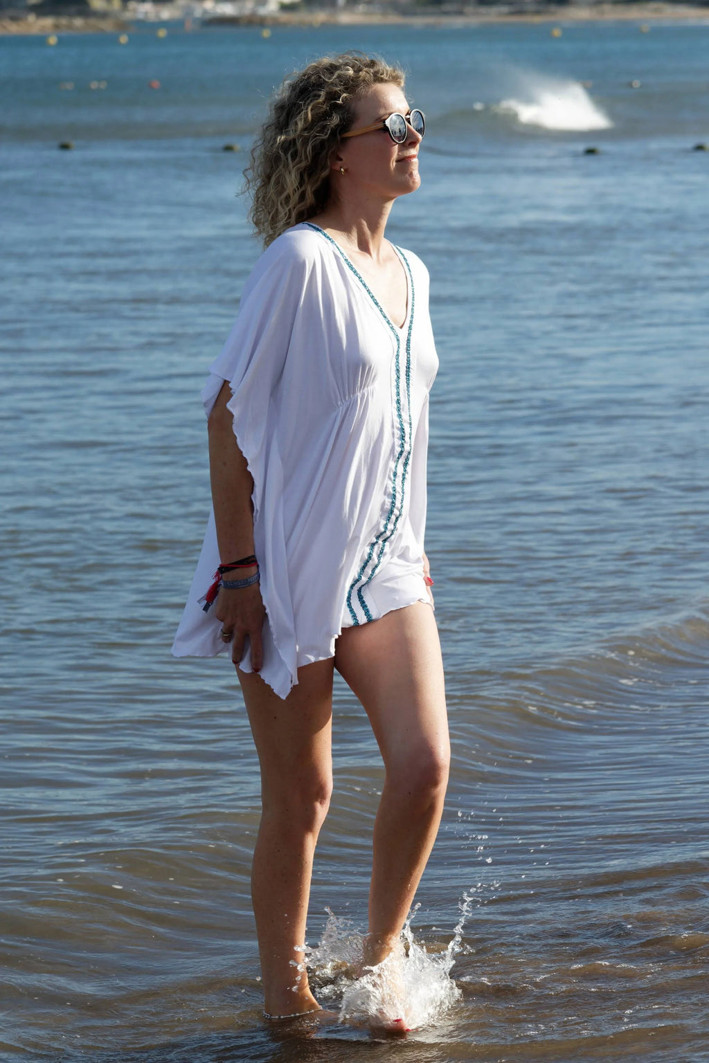 Kaftan en bambou avec garnitures recyclées