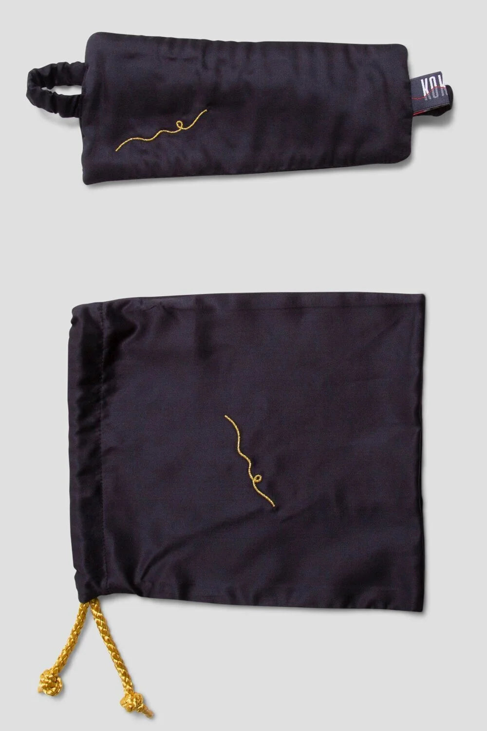 Vegan Silk Kintsugi Eye Sleep Mask | Black