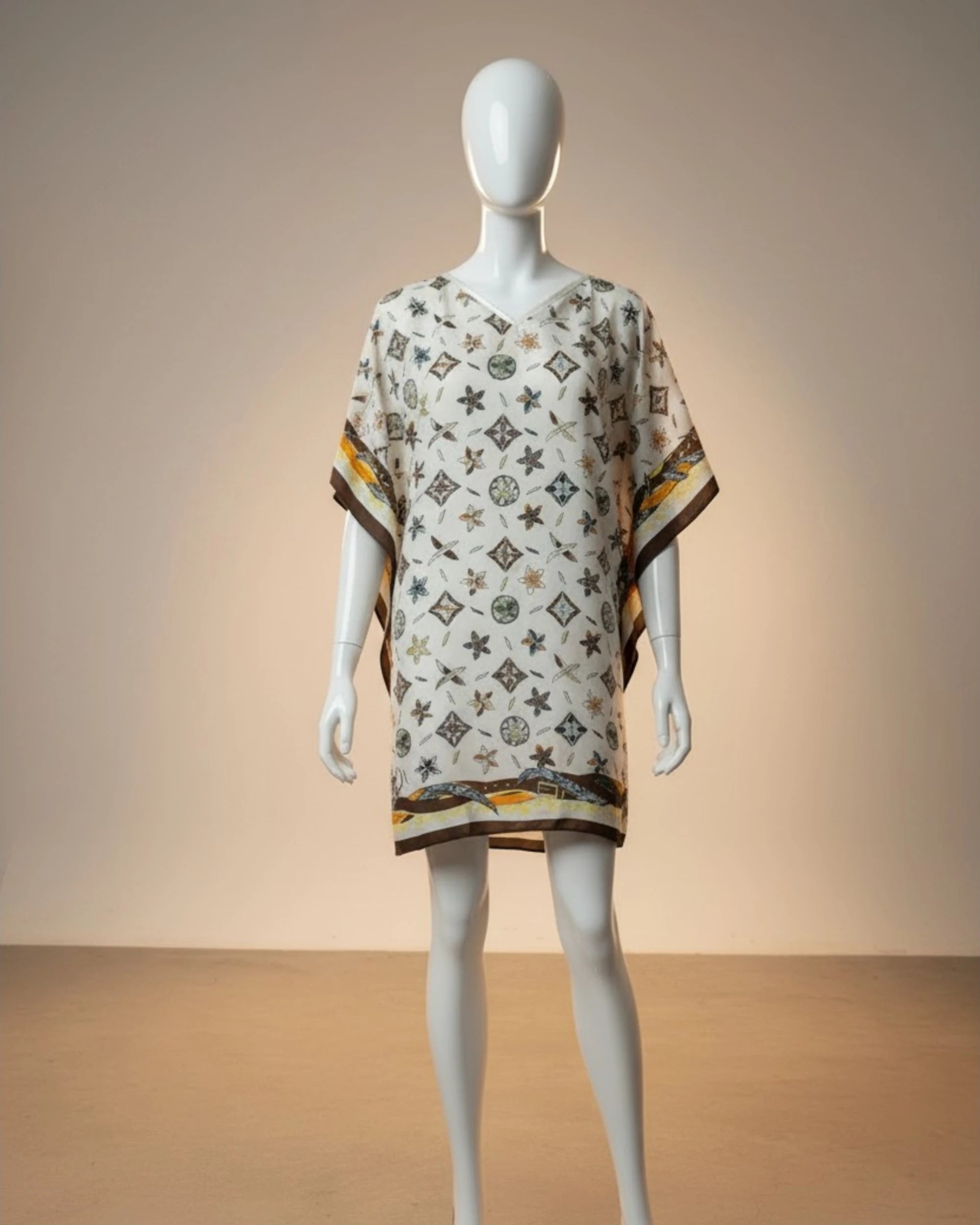 One-of-A-Kind Silk Blend Kaftan | Pattern 2