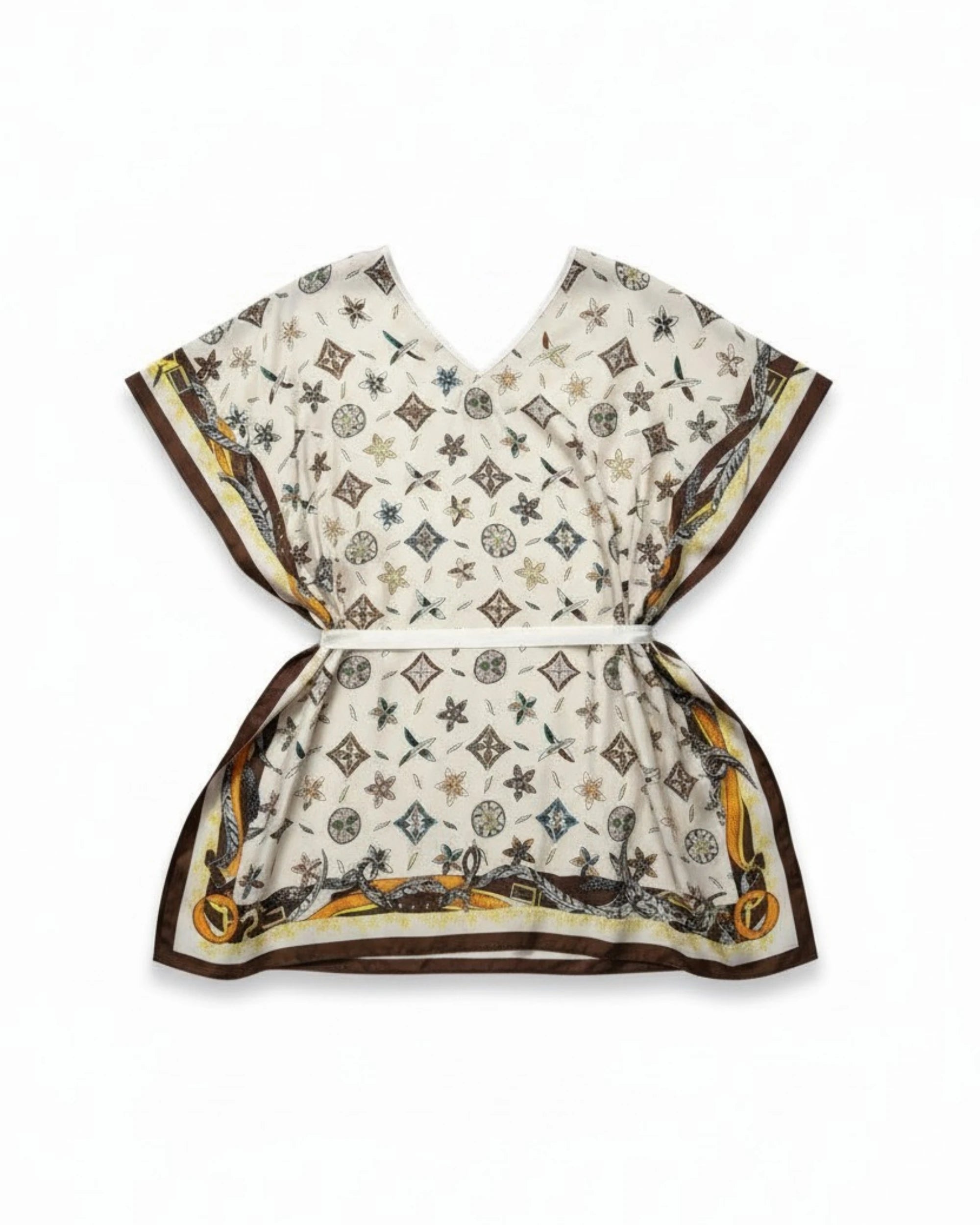 One-of-A-Kind Silk Blend Kaftan | Pattern 2