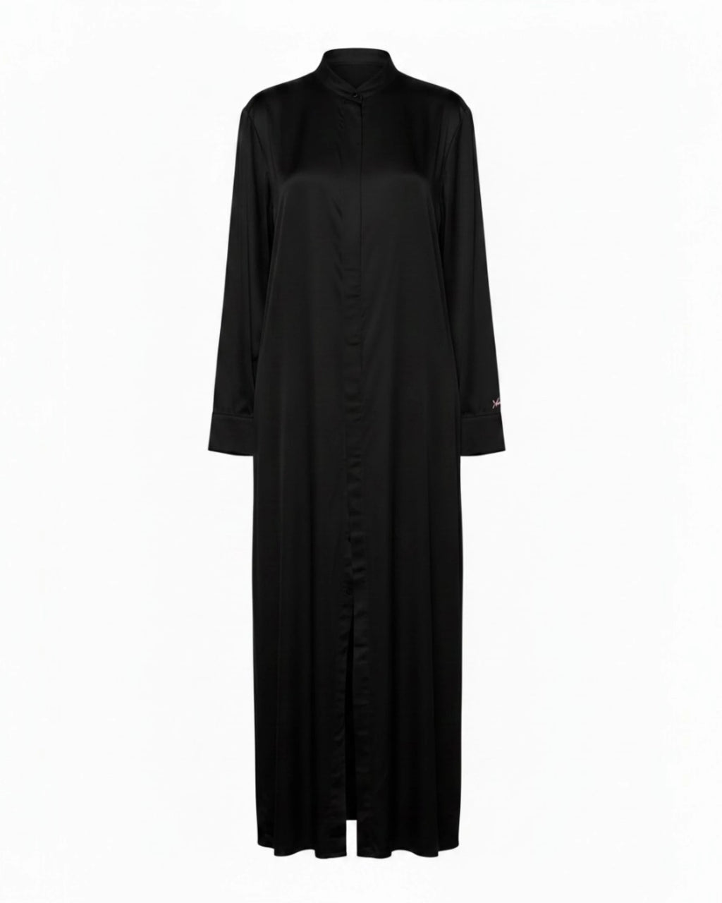 Vegan Silk Bamboo Long Boyfriend Shirt | Black