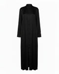Vegan Silk Bamboo Long Boyfriend Shirt | Black