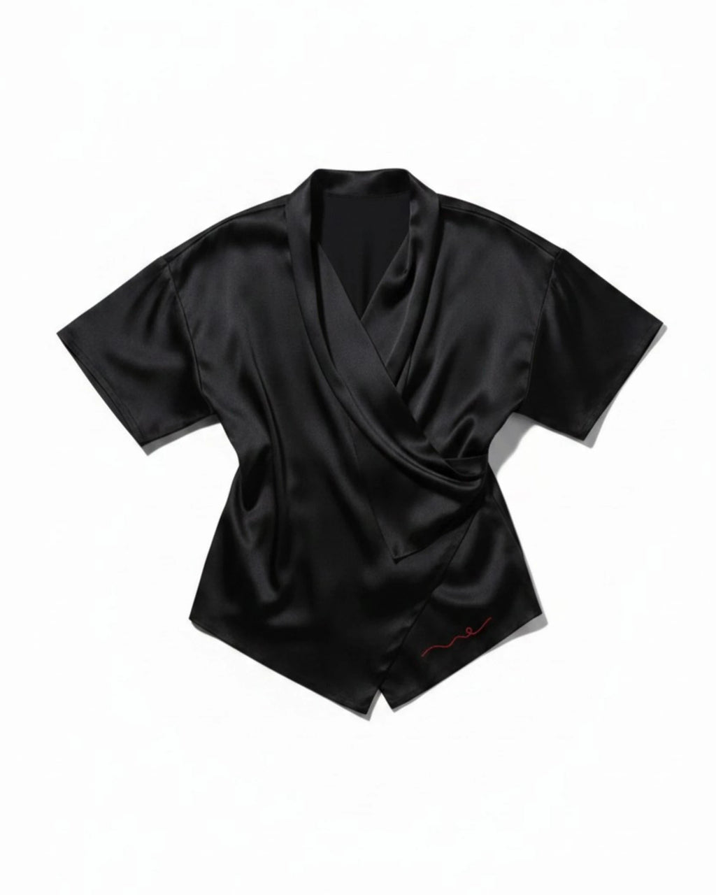 Chemisier portefeuille kimono en soie végétalienne