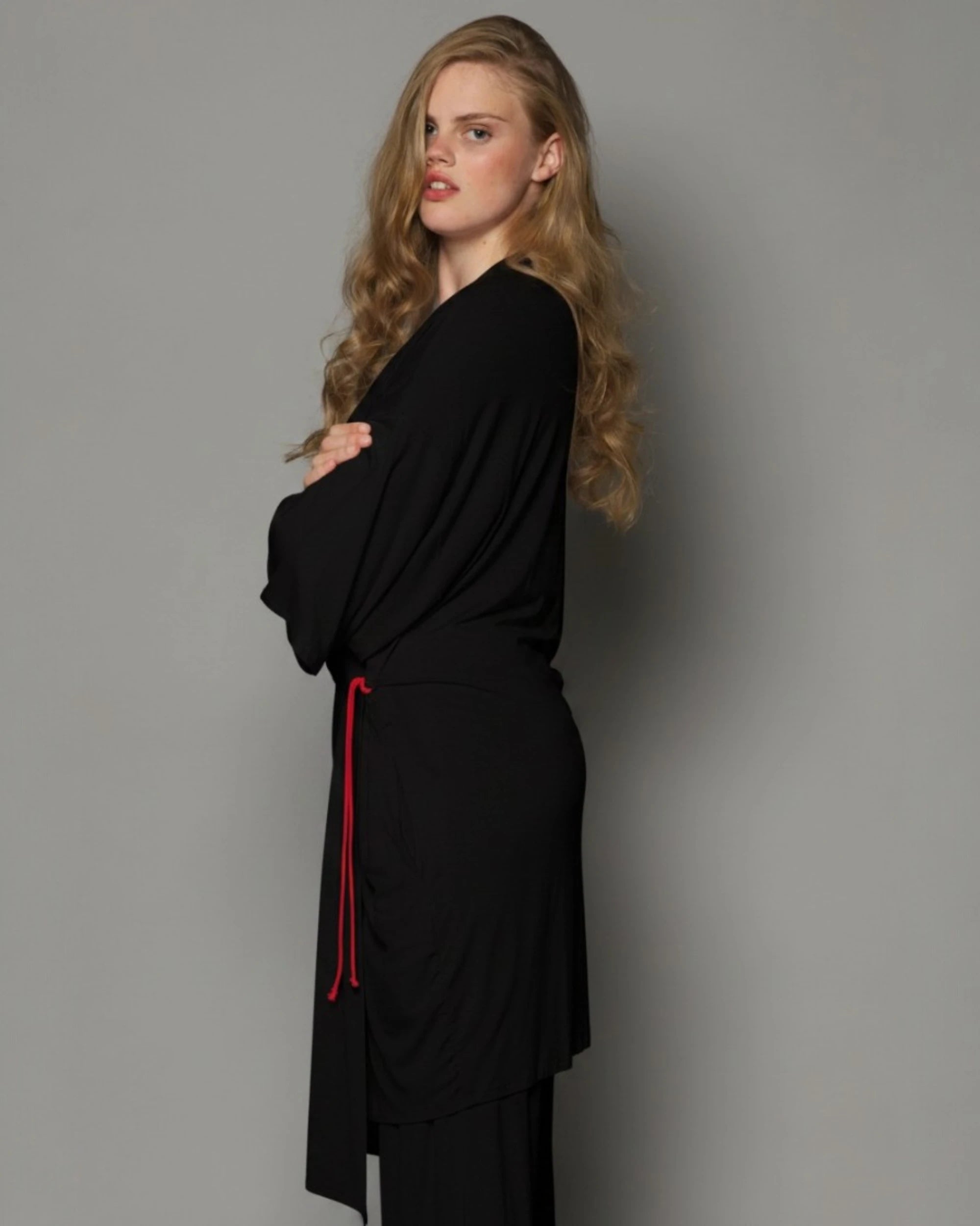 Bamboo Tie Kimono | Black Atelier Kokoro Couture Bamboo Tie Kimono | Black Atelier Kokoro Couture