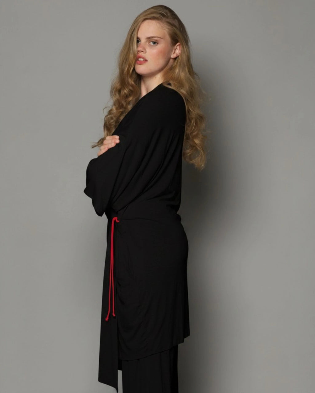 Kimono cravate en bambou | Noir