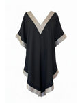 Bamboo Vegan Silk Dress | Black & Gold