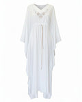 Bamboo Long Kaftan with Repurposed Trimmings