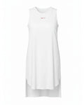Bamboo Long Vest Dress | White