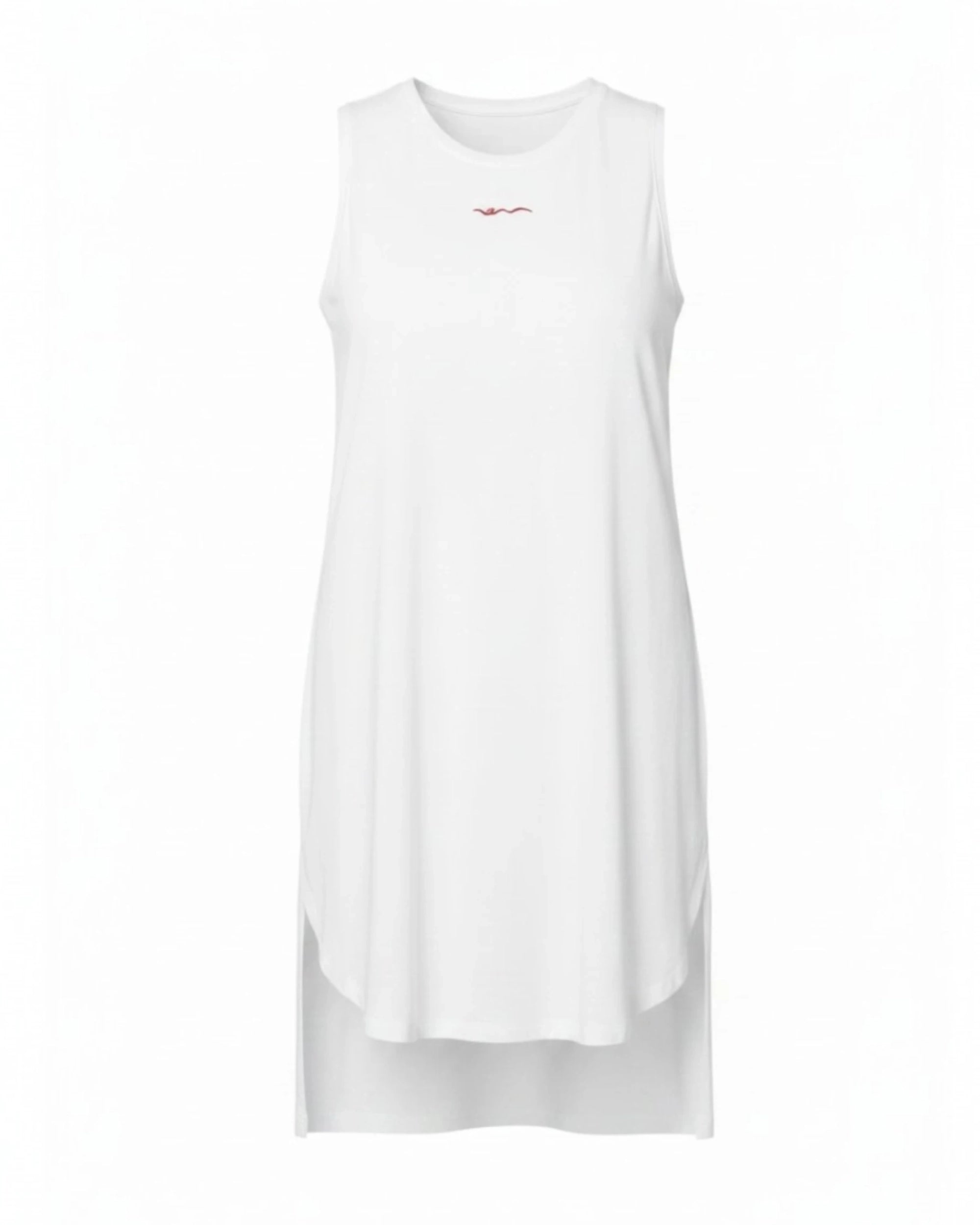 Robe longue sans manches en bambou | Blanc