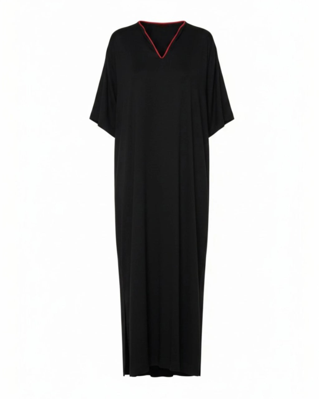 Vegan Silk Bamboo Kaftan | Black
