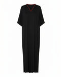 Vegan Silk Bamboo Kaftan | Black