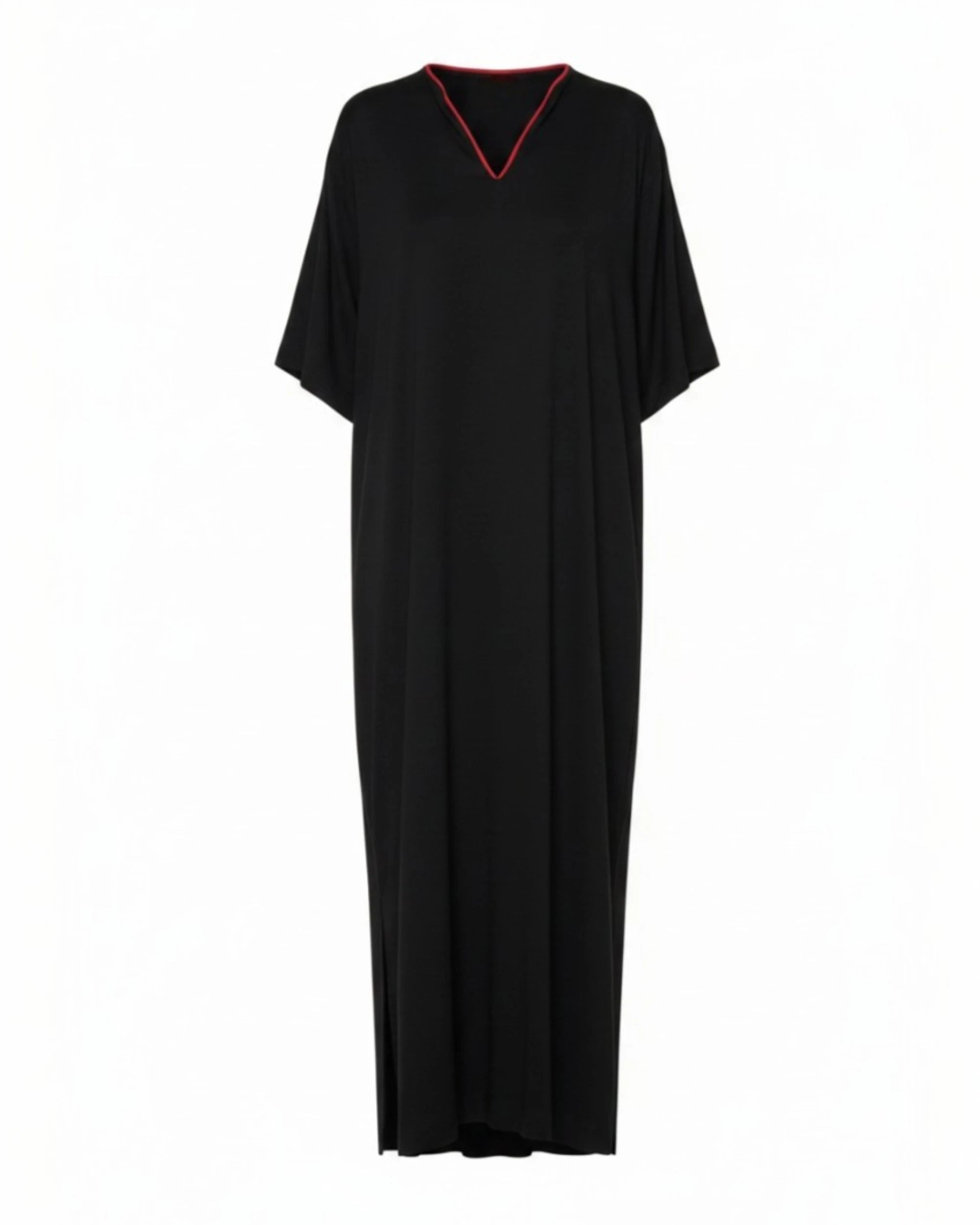Vegan Silk Bamboo Kaftan | Black