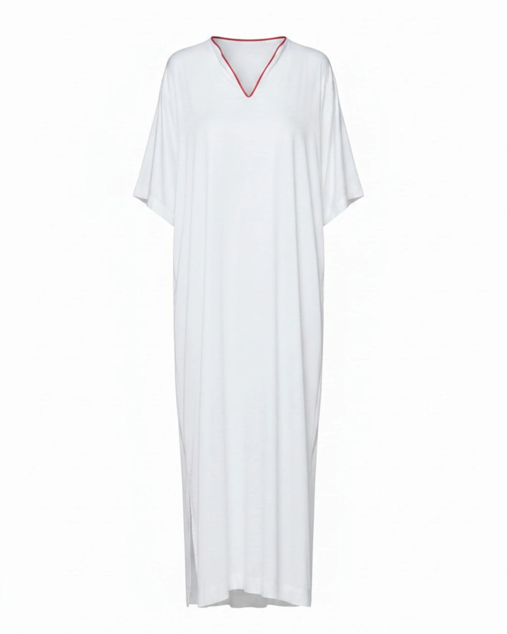 Vegan Silk Bamboo Kaftan | White