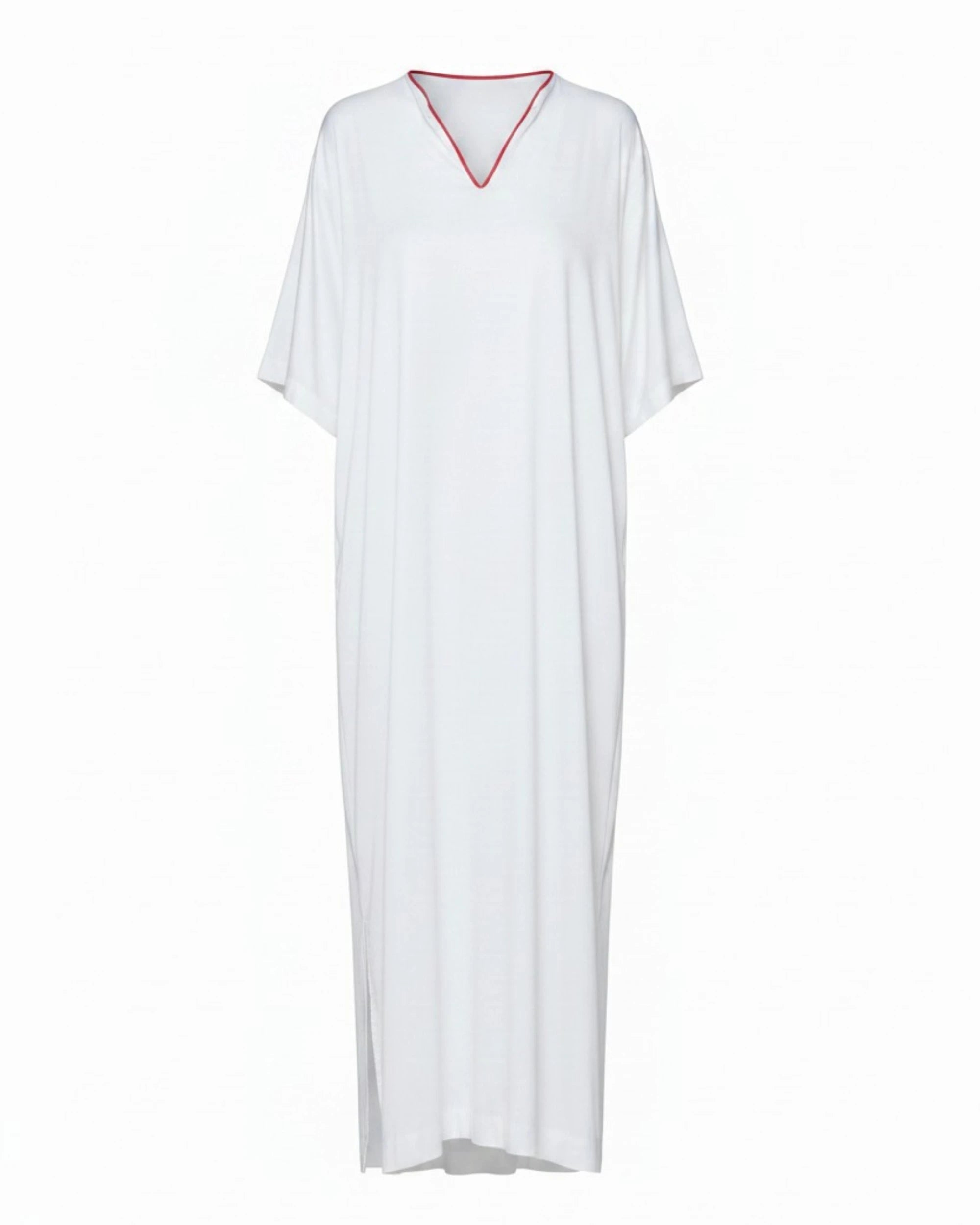 Vegan Silk Bamboo Kaftan | White