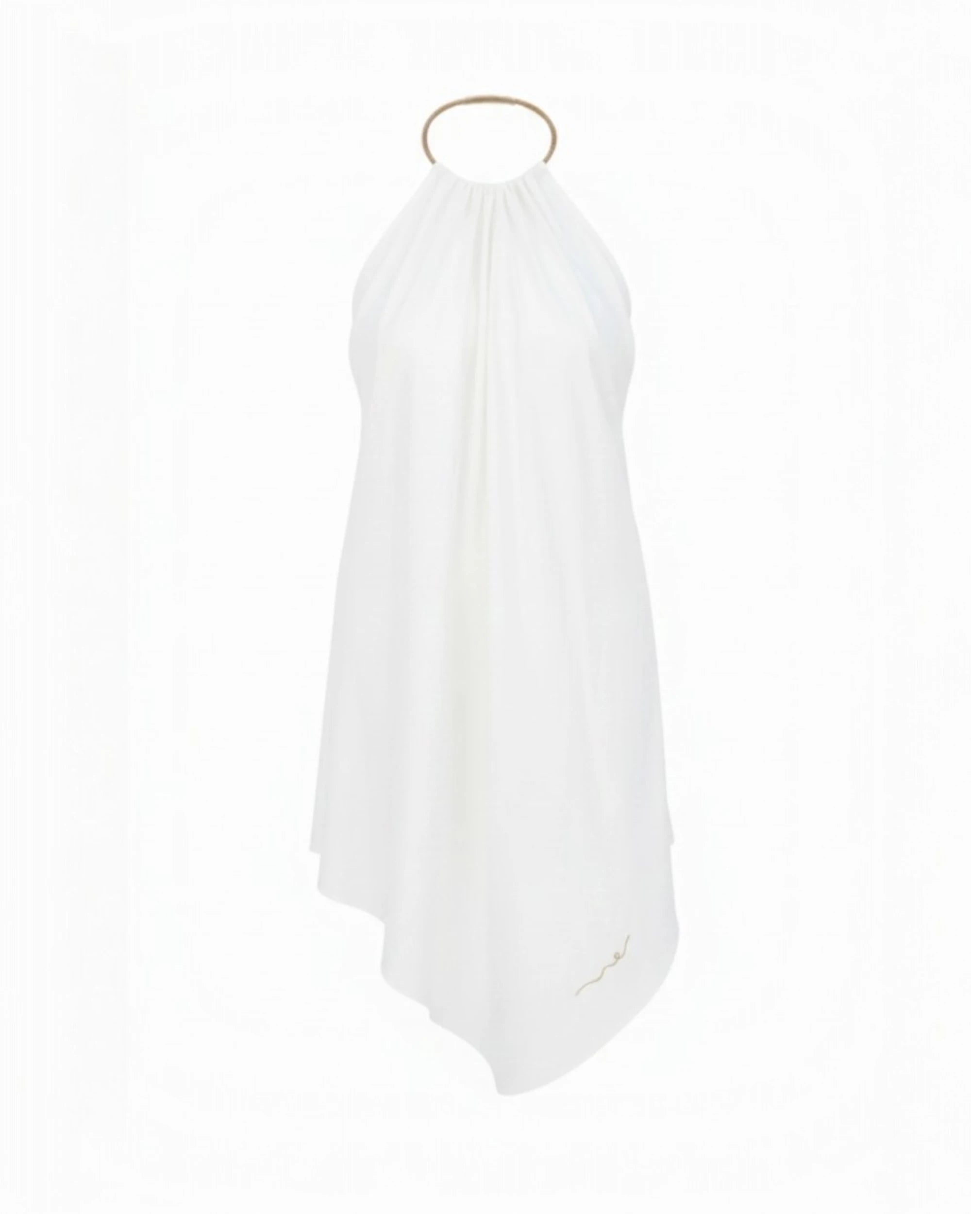 Vegan Silk Mini Dress | White