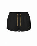 Vegan Silk Bamboo Kintsugi Shorts | Black