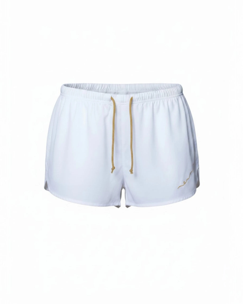 Vegan Silk Bamboo Kintsugi Shorts | White