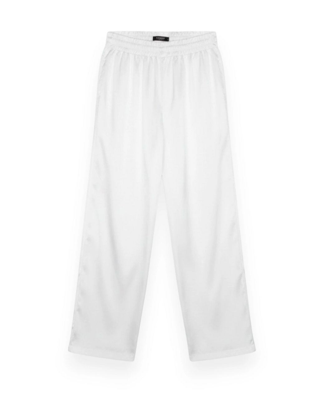 Pantalon en bambou effet soie végétalienne | Blanc