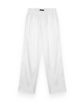 Pantalon en bambou effet soie végétalienne | Blanc