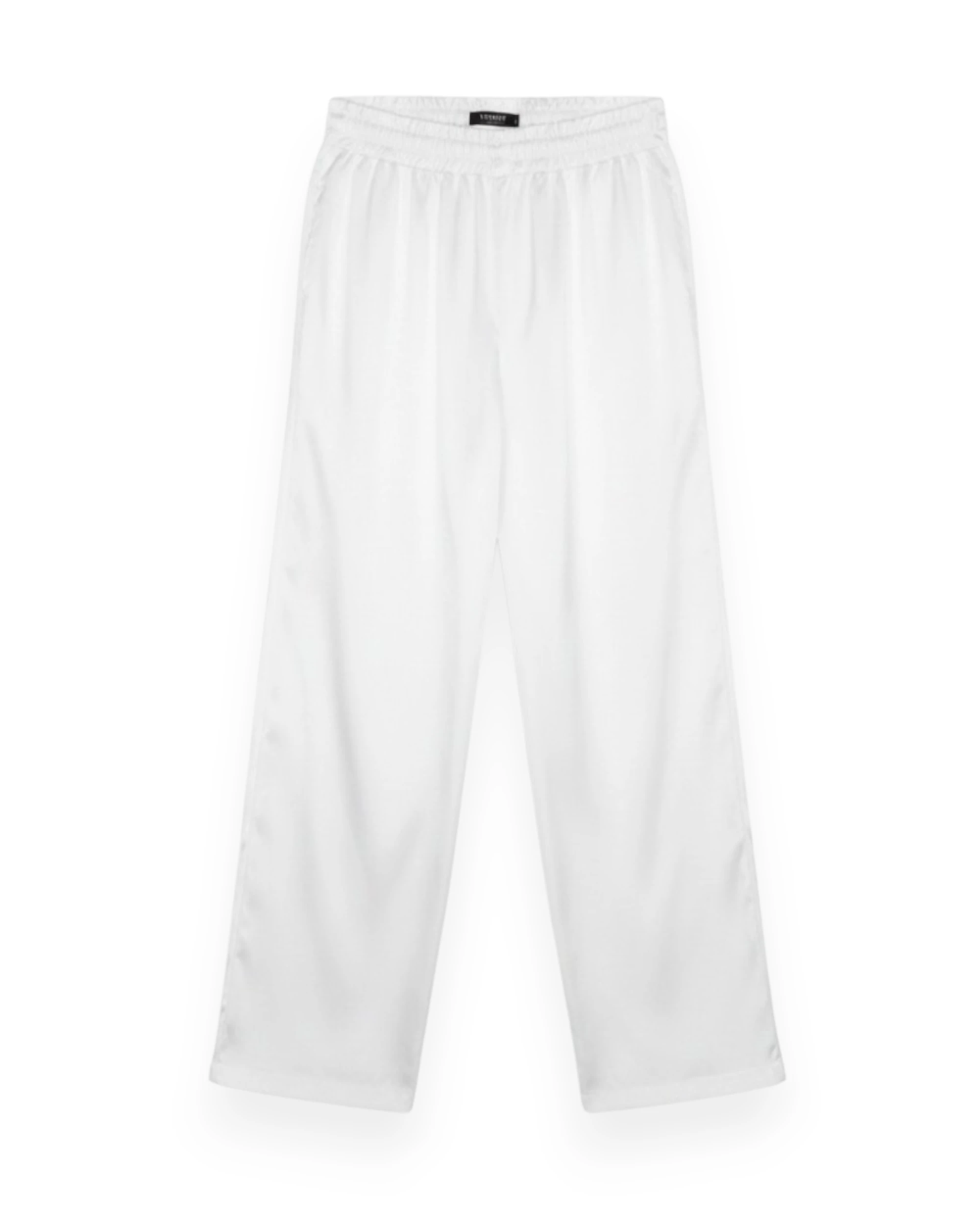 Pantalon en bambou effet soie végétalienne | Blanc