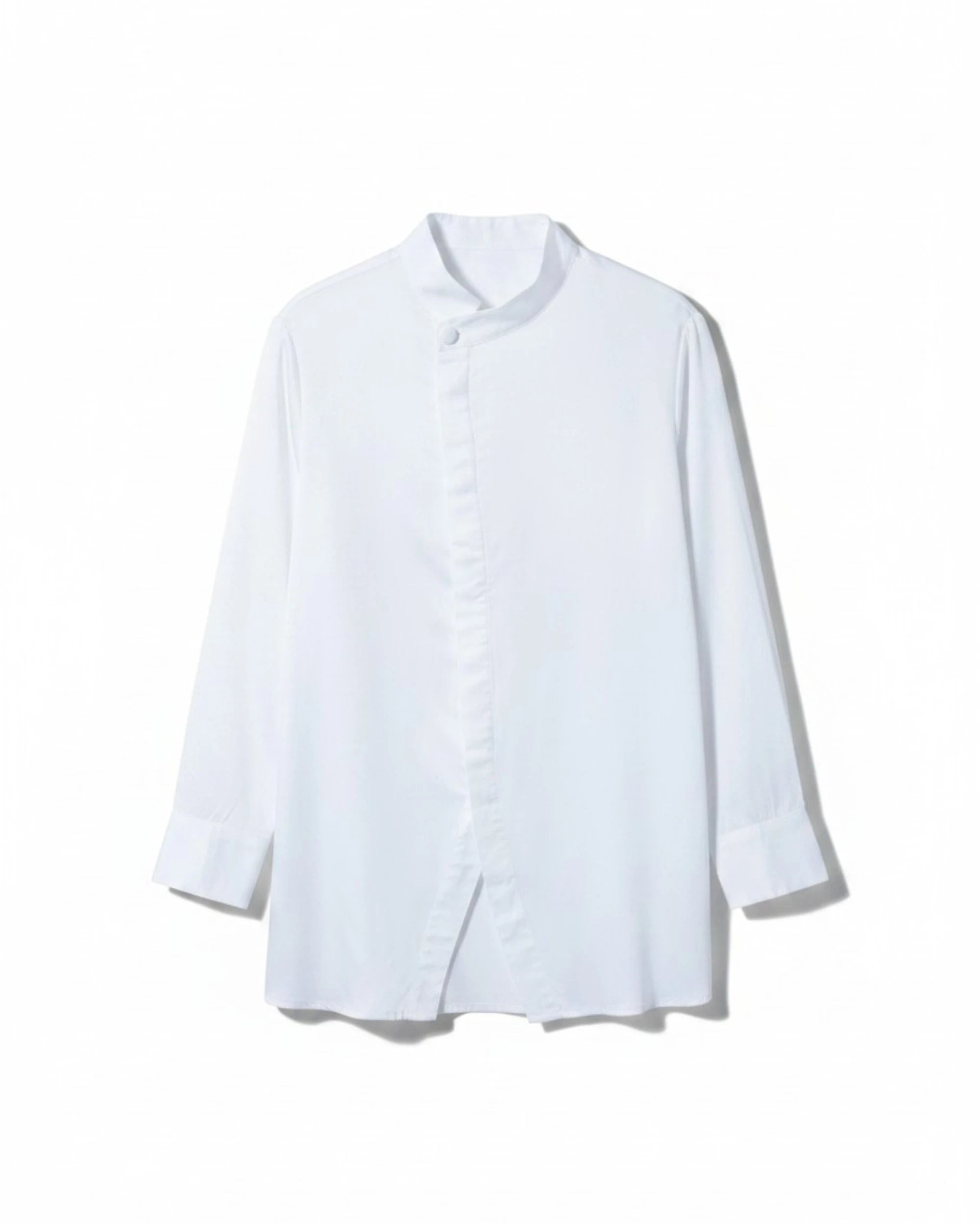 Vegan Silk Bamboo Boyfriend Shirt | White
