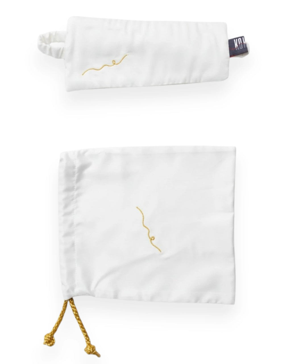 Vegan Silk Bamboo Kintsugi Eye Mask | White